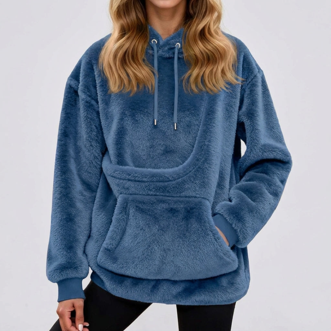 Pet Pocket Fleece Hoodie for Cozy Carrying