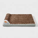 Memory Foam Bolster Pet Bed with Washable Cover