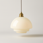 Sculptural Milk Glass Pendant for Warm Ambience