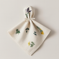 Embroidered Linen Napkin Set for Elegant Dining