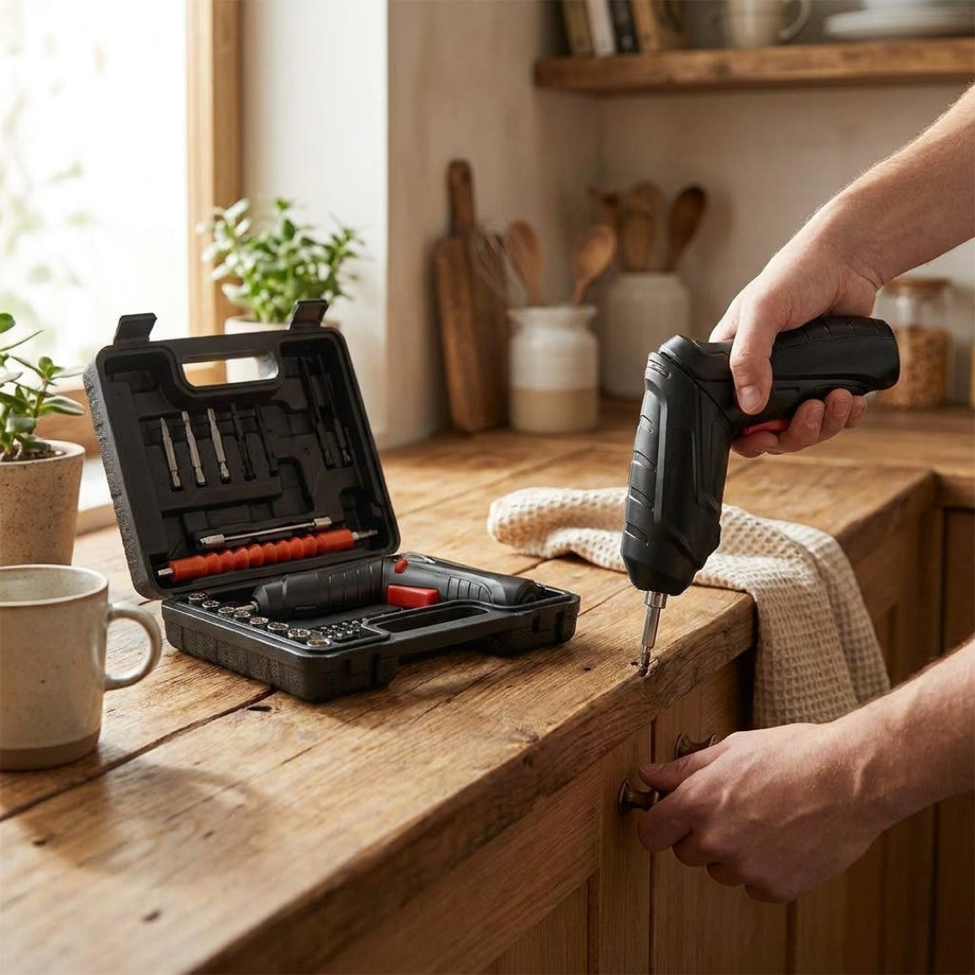 Pivot-Grip Electric Screwdriver Kit for Easy Repairs