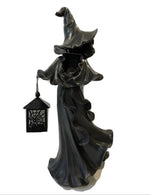 Black Witch Lantern For Cozy Halloween Glow