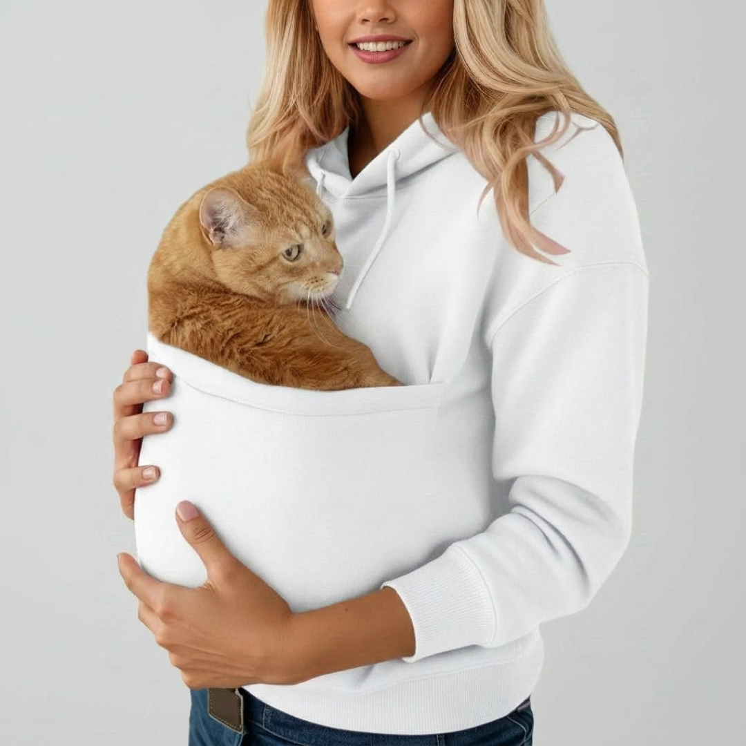 Pet Pocket Hoodie for Hands-Free Cuddles