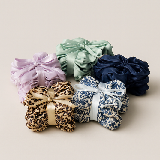 Mulberry Silk Scrunchie Set for Creaseless Hold