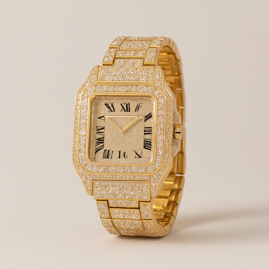 Quadratische Rhinestone Uhr für Stil von Tag bis Nacht