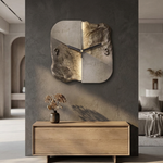 Sculpted Sandstone Wall Clock – Peaceful Timekeeping
