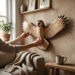 Handcrafted Wooden Owl Wall Art – Easy To Hang