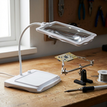 Illuminated Desk Magnifier for Eye Comfort