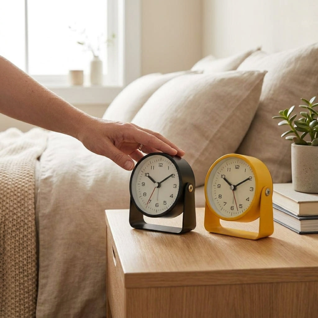 Compact Metal Alarm Clock for Quiet Focus