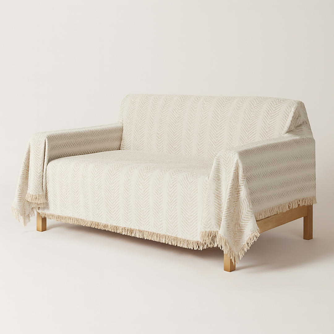 Textured Chenille Sofa Cover – Everyday Protection