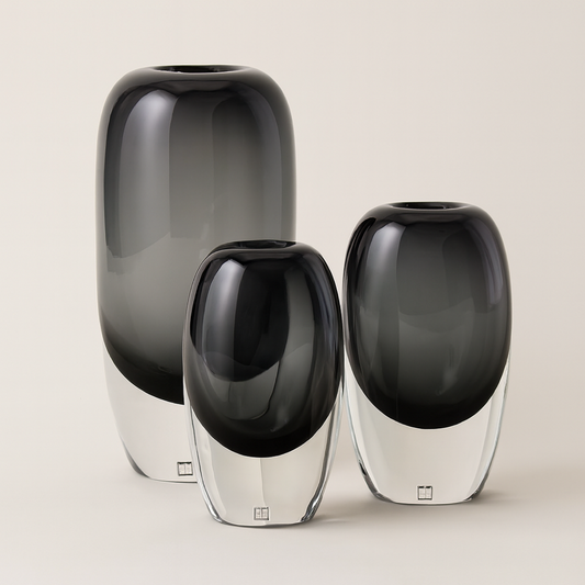 Gradient Glass Art Vase – Stable Sculptural Style