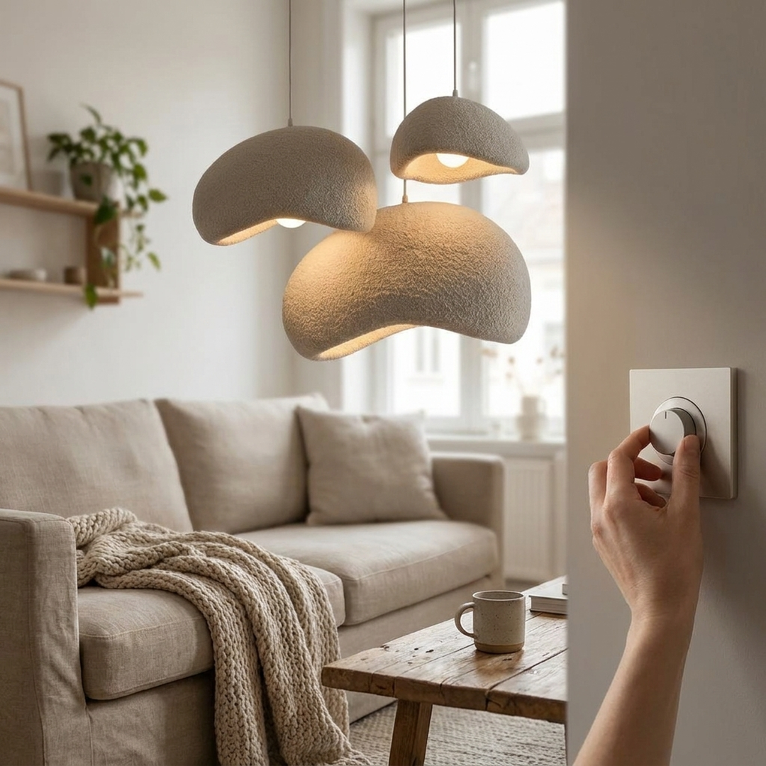 Sculptural Pendant Light with Adjustable Glow