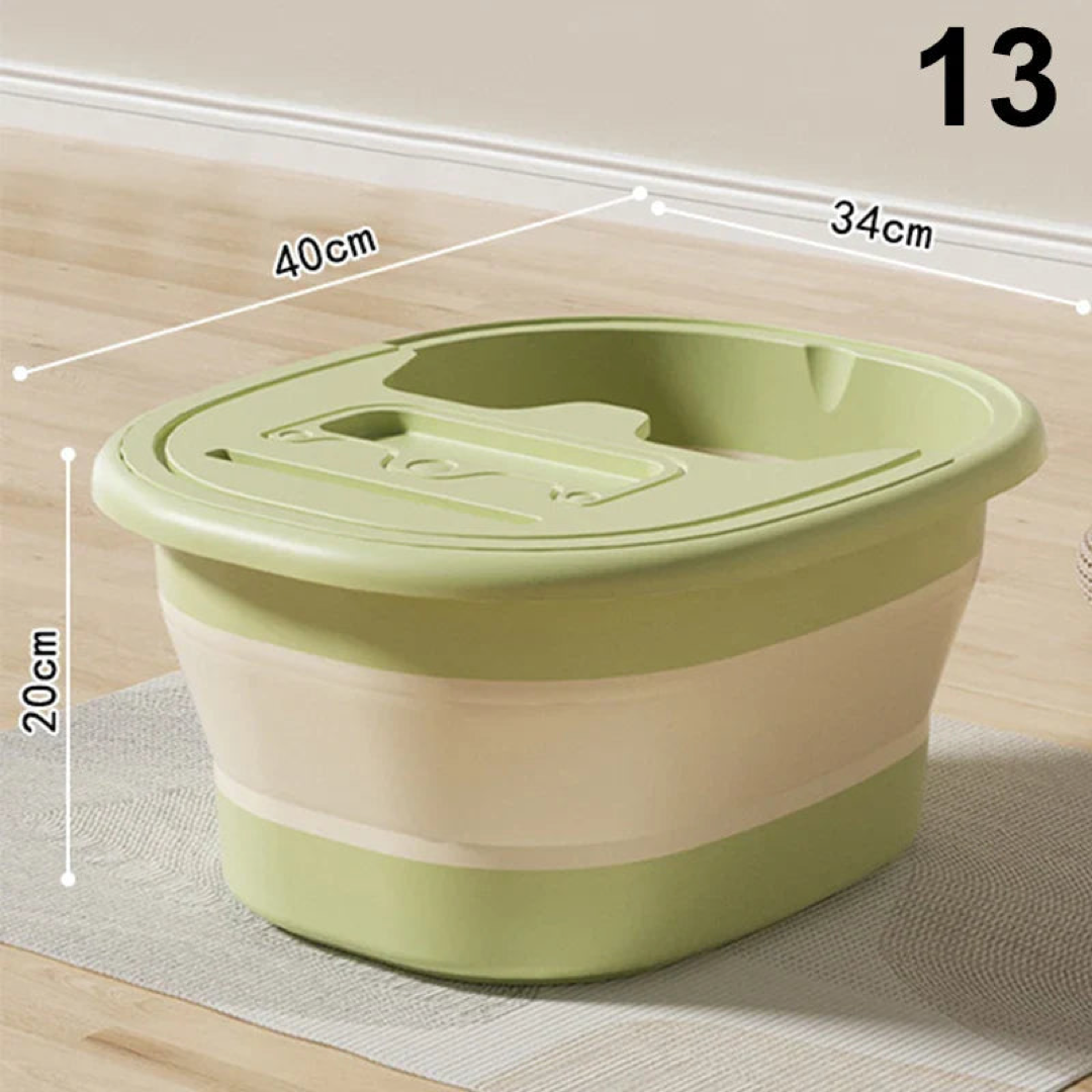 Foldaway Foot Soaking Tub With Massage Rollers