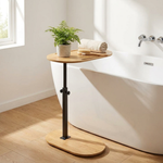 Adjustable Bamboo Bath Stand for Easy Reach