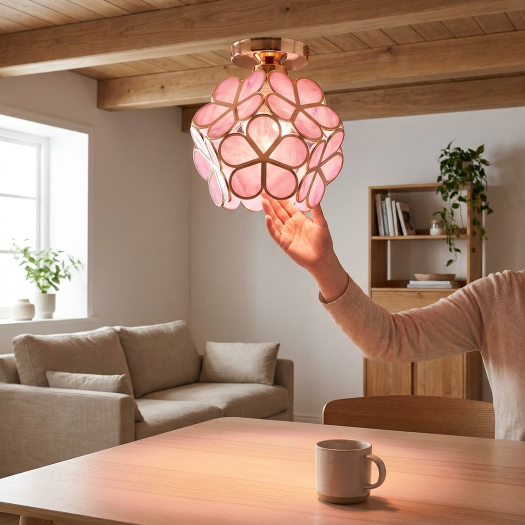 Crystal Bloom Ceiling Light – Warm Ambience