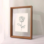 Double Glass Wood Frame for Floating Displays