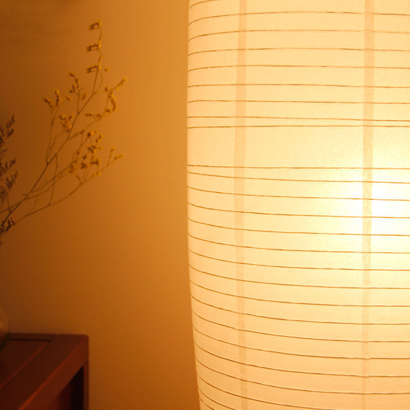 Rice Paper Column Floor Lamp For Soft Glow