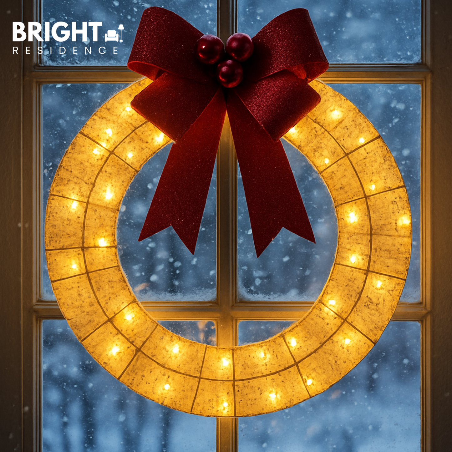 LED Christmas Wreath For A Warm Festive Glow