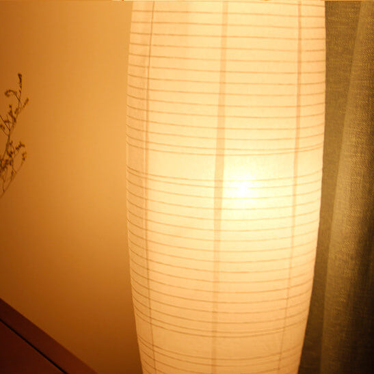 Rice Paper Column Floor Lamp For Soft Glow