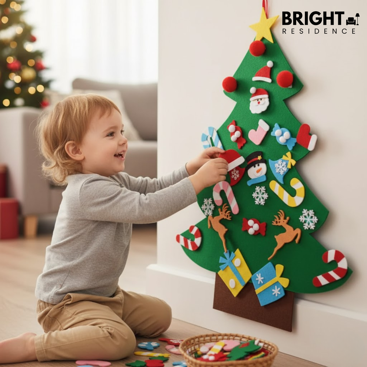 Kids Felt Christmas Tree For Creative Play