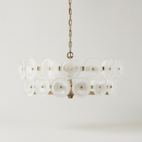 Layered Glass Chandelier — Soft, Welcoming Light
