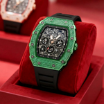Rhinestone Tonneau Watch for Effortless Style