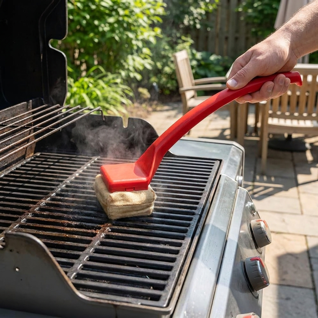 Bristle-Free Steam Grill Brush for Safer Cleaning