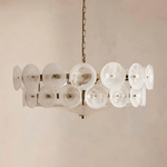Layered Glass Chandelier — Soft, Welcoming Light
