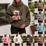 Cozy Pet Pouch Hoodie for Hands-Free Carrying