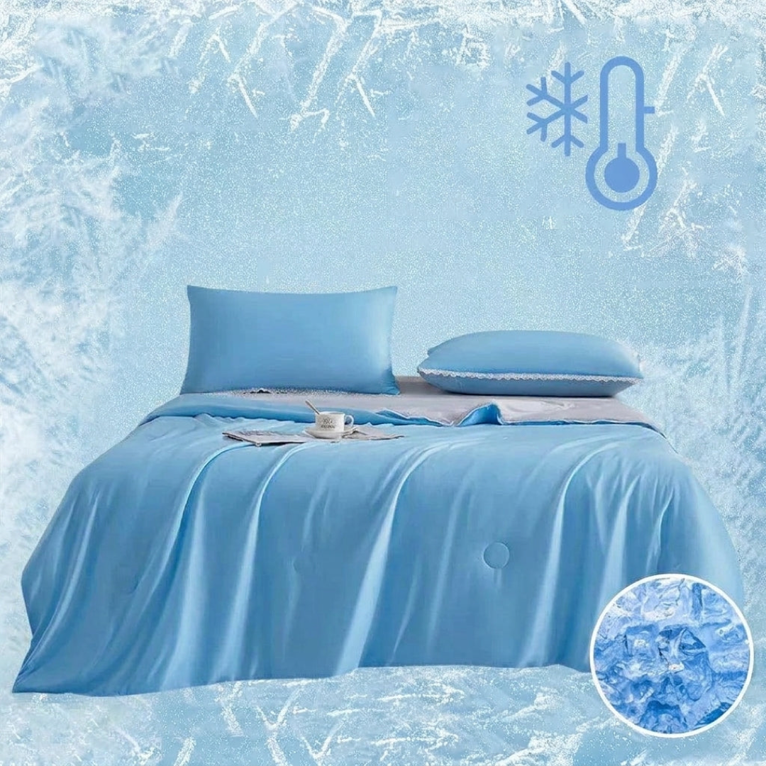 Dual-Sided Cooling Quilt for Restful Sleep