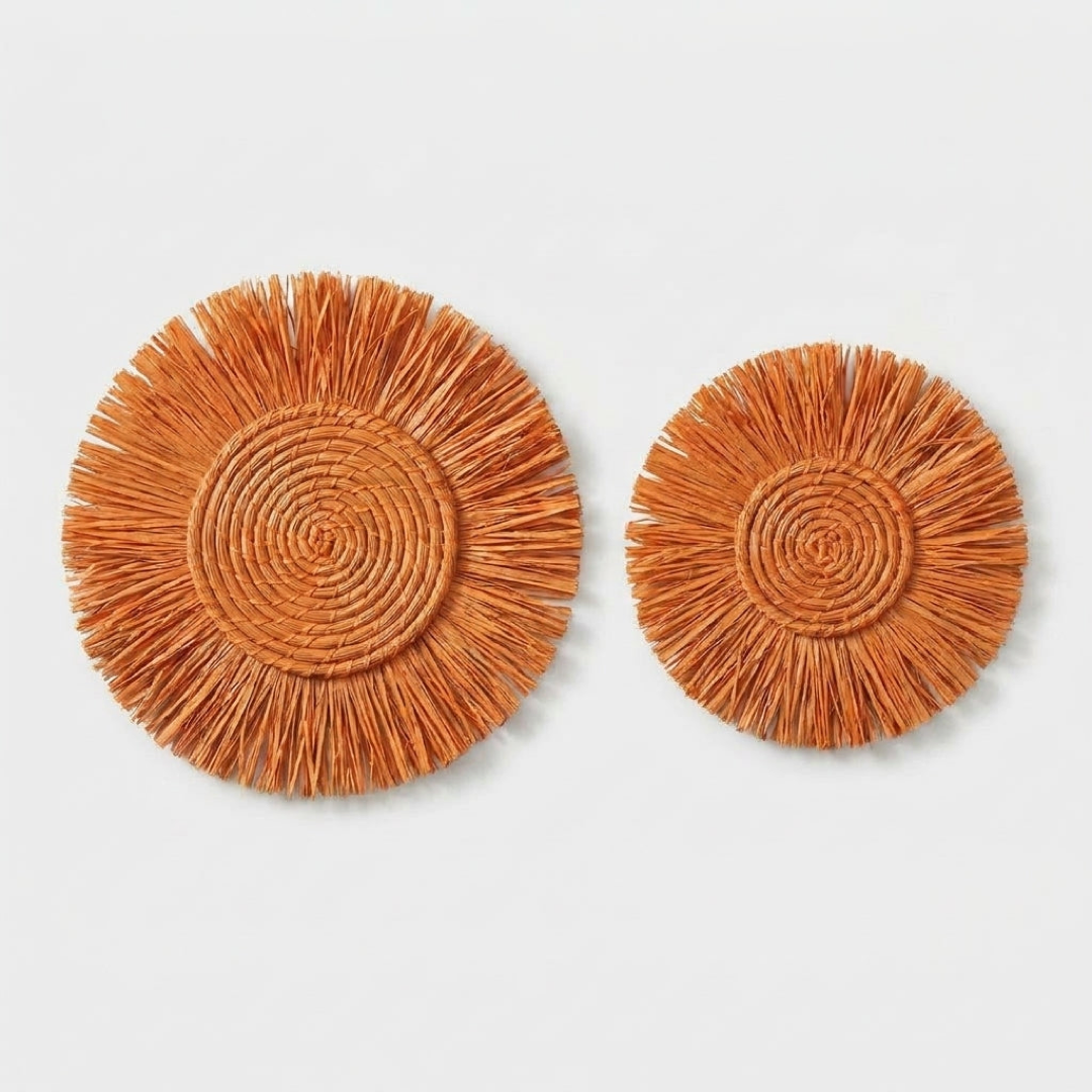 Moroccan Straw Wall Art for Natural Warmth