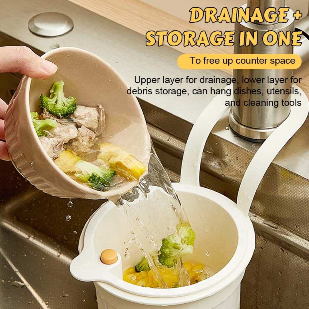 Sink-Edge Scrap Basket for Easier Cleanup