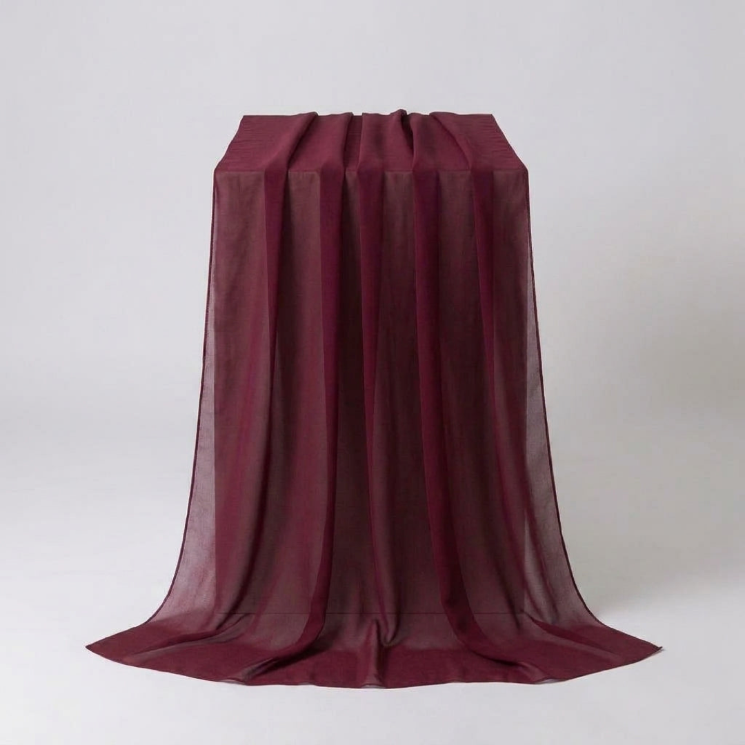 Sheer Chiffon Table Runner for Effortless Elegance