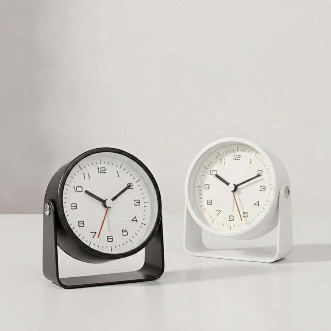Compact Metal Alarm Clock for Quiet Focus