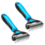 Dual-Sided Pet Rake for Less Shedding