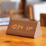 Voice-Activated Wooden Clock for Effortless Timekeeping