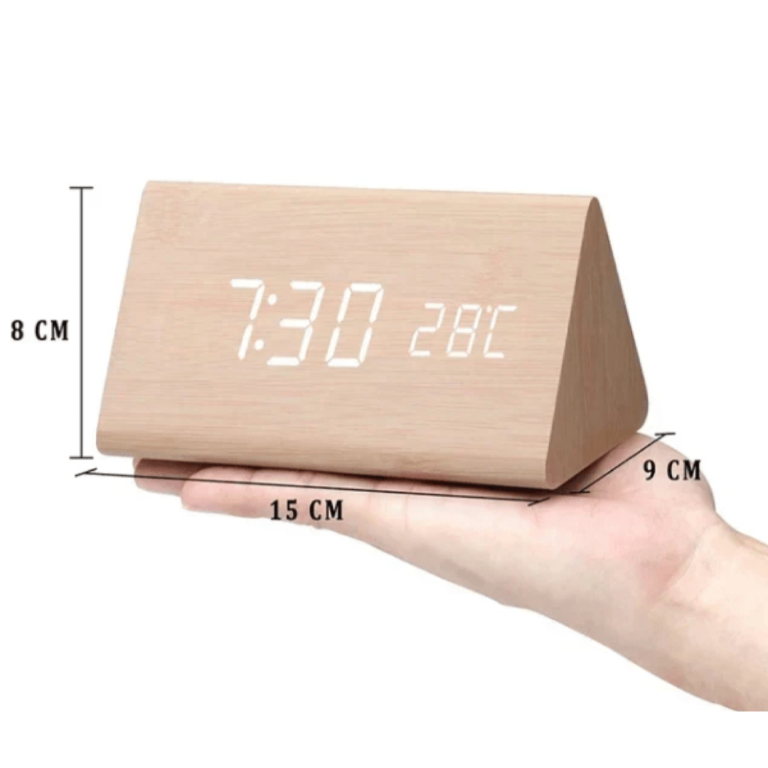 Wooden LED Clock for Hands-Free Timekeeping