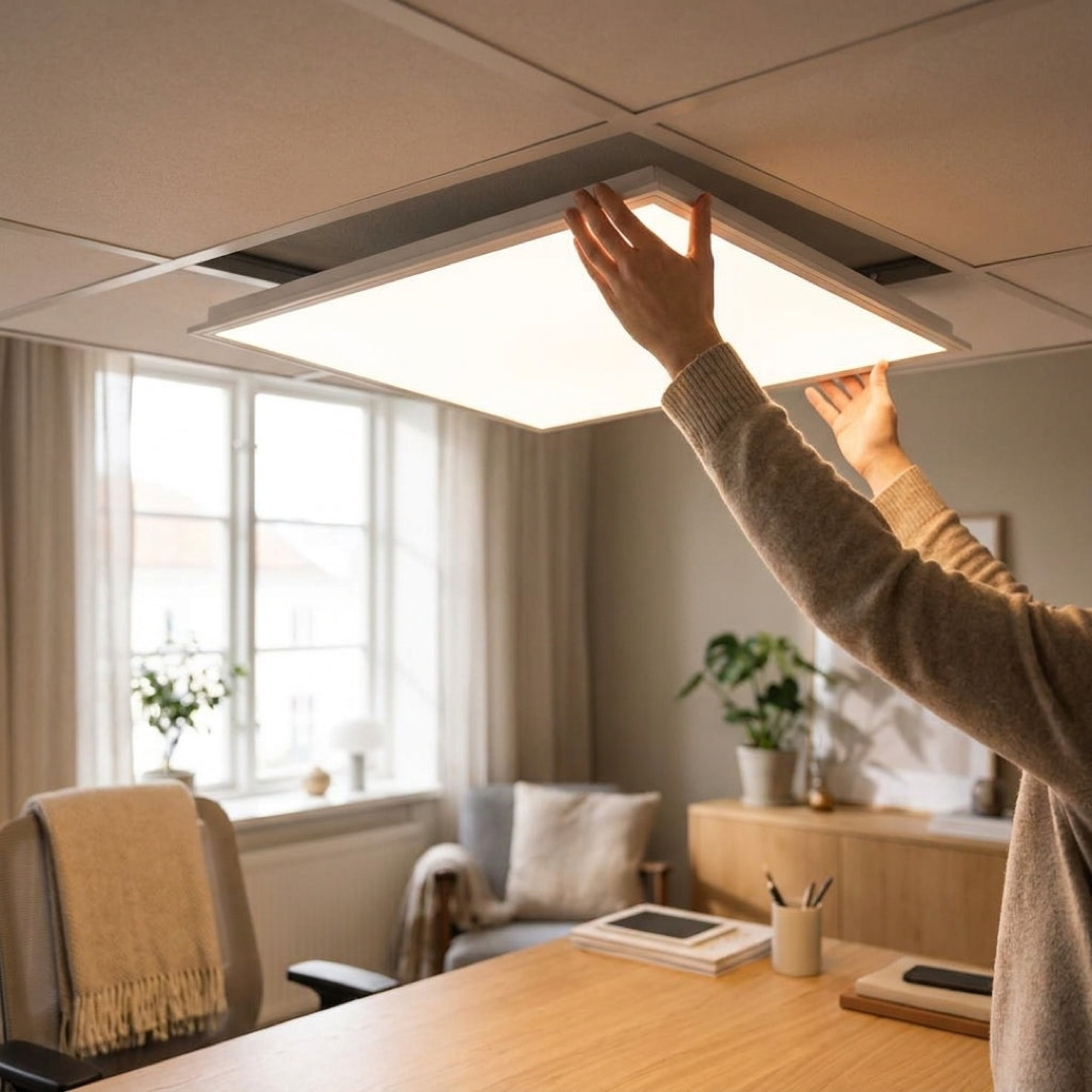 Slim LED Ceiling Panel for Even Lighting