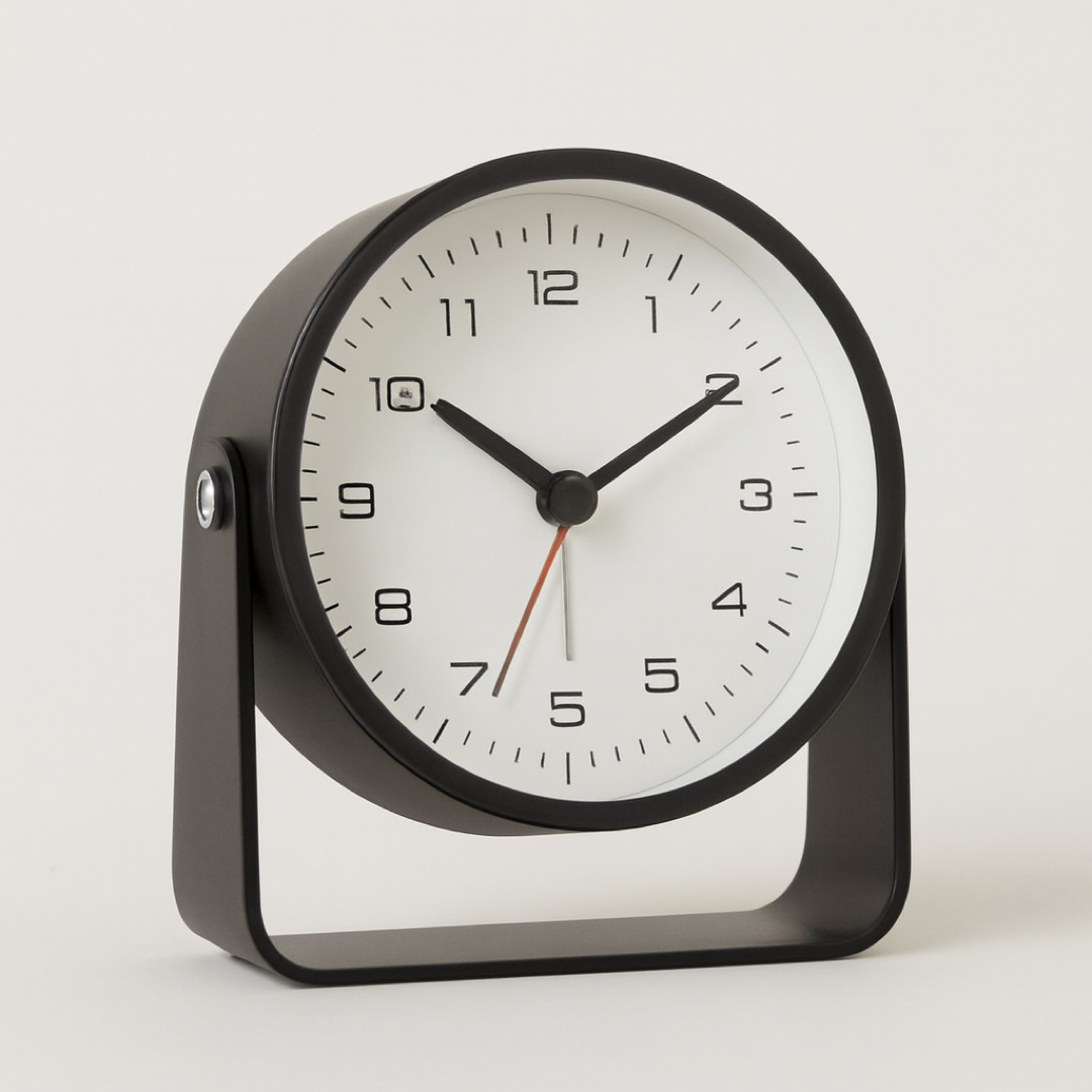 Compact Metal Alarm Clock for Quiet Focus