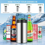 Stainless Steel Can Cooler Keeps Drinks Colder