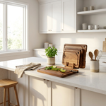 Acacia Prep Board Trio With Space-Saving Stand