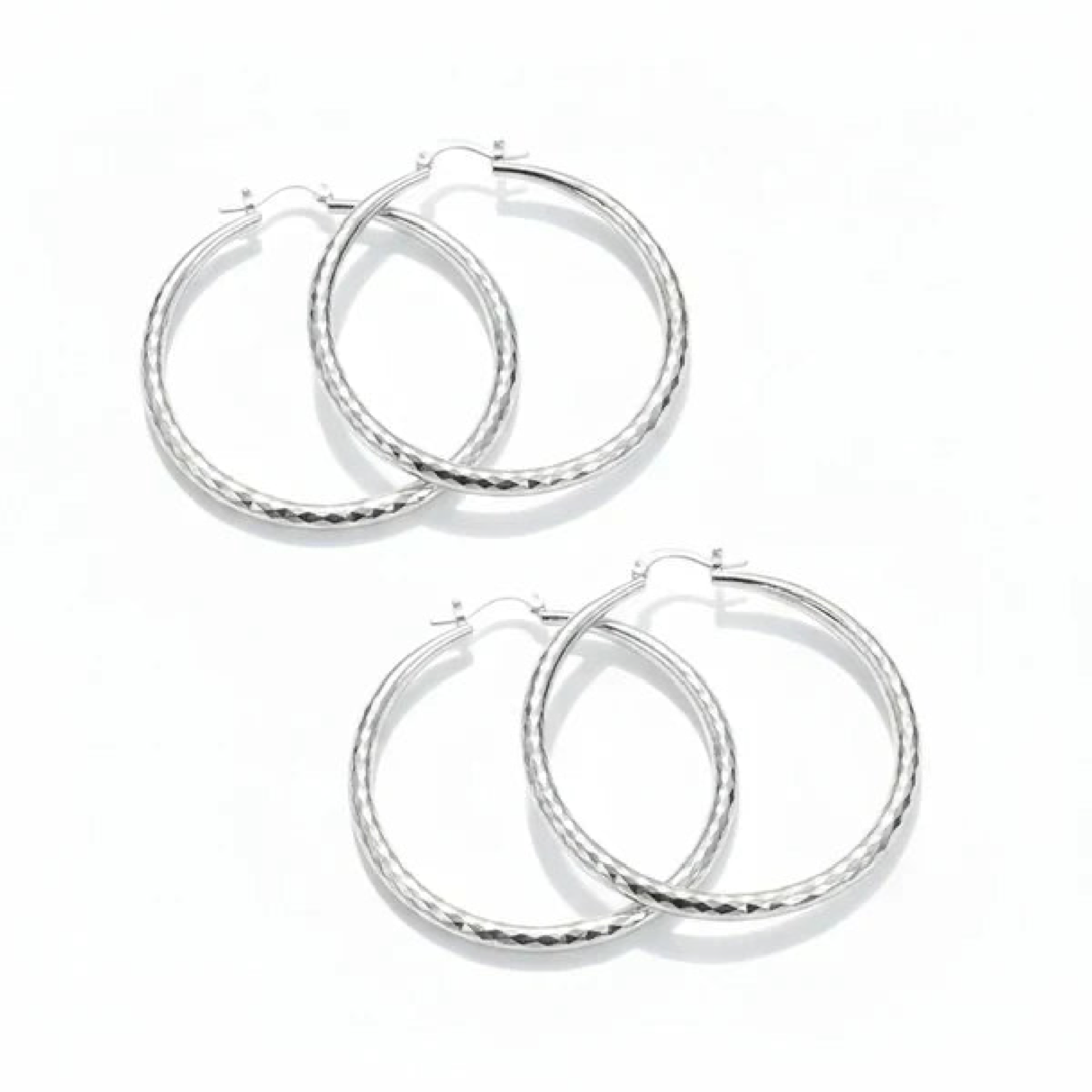 Diamond-Cut Hoop Earrings for Everyday Sparkle