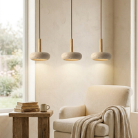 Wood And Stone Ceiling Light for Calming Ambience