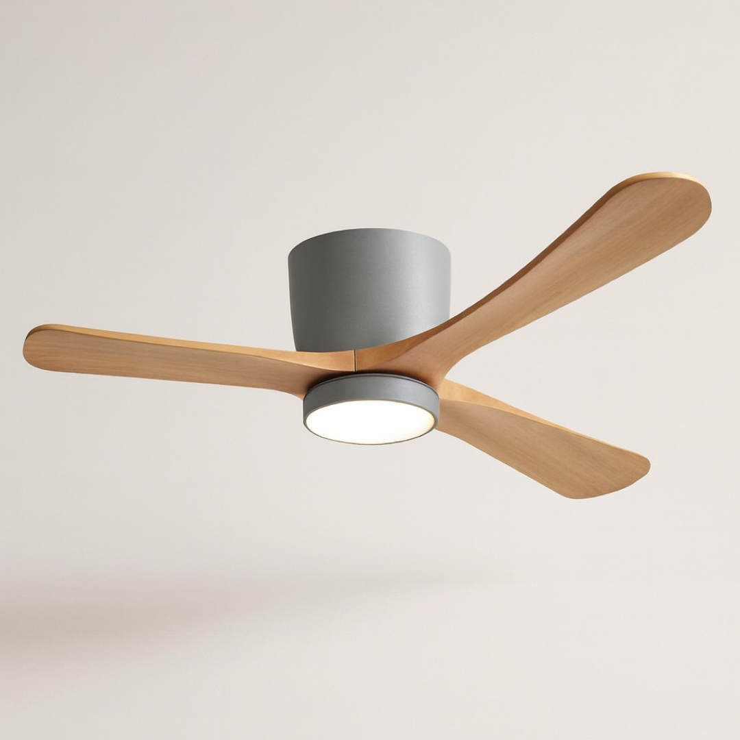 Wood Blade Ceiling Fan Light for Quiet Comfort