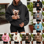 Cozy Pet Pouch Hoodie for Hands-Free Carrying