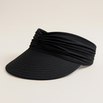 Ruched Travel Visor for Wide-Brim Sun Protection