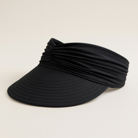 Ruched Travel Visor for Wide-Brim Sun Protection