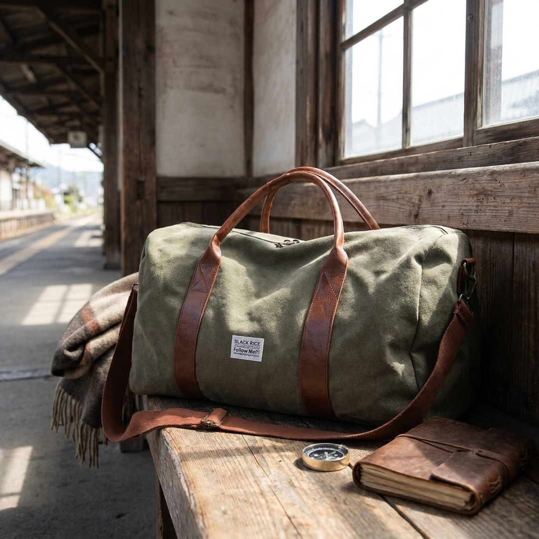 Vintage Canvas Weekender – Organized Travel Made Easy