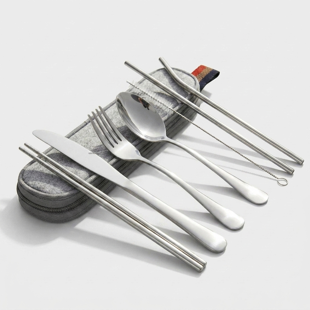 Travel Cutlery Kit for Tidy Meals Anywhere