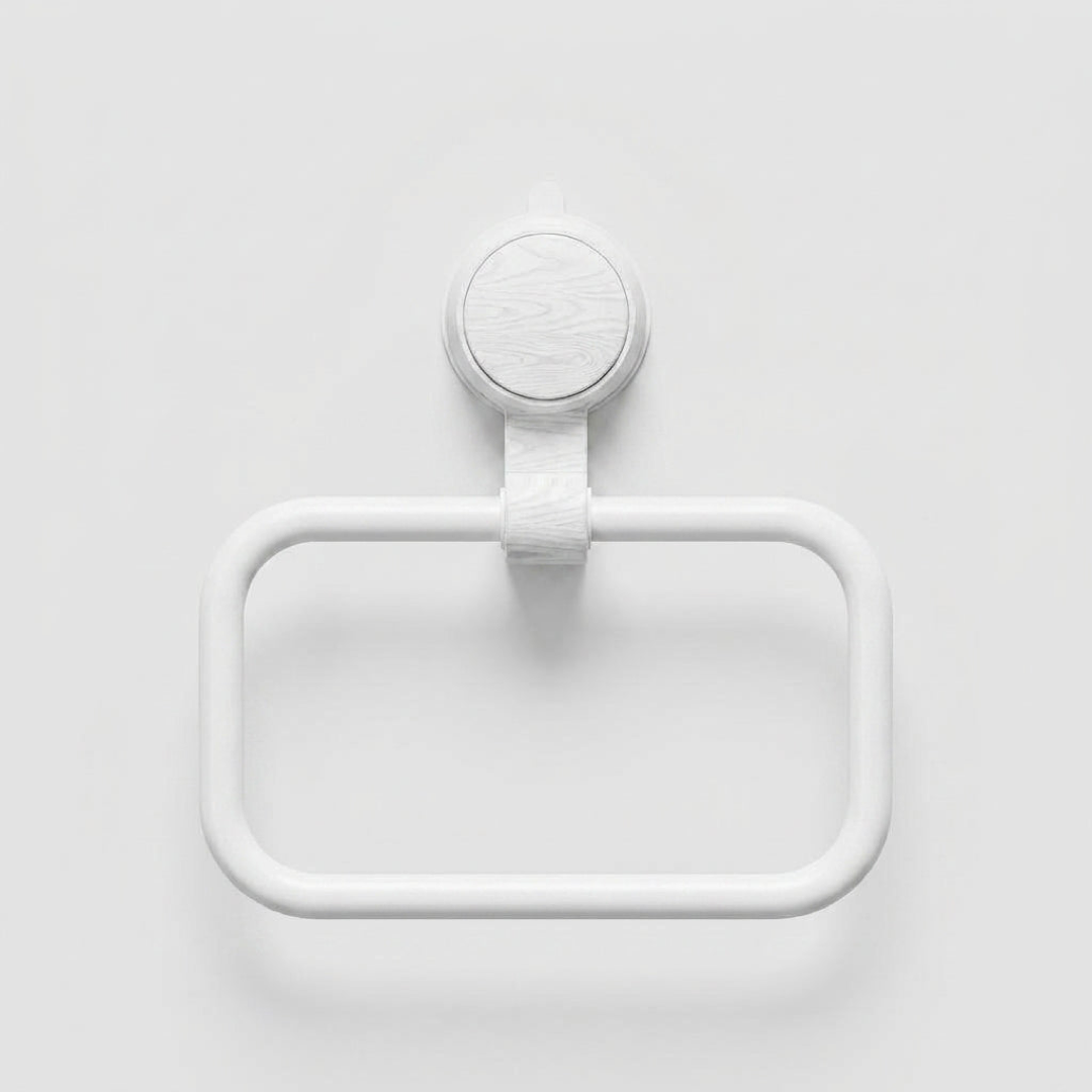 Walnut Towel Ring for Damage-Free Mounting